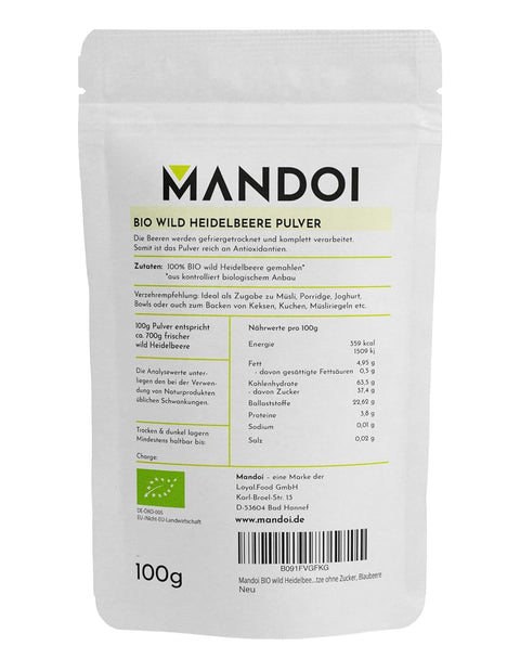 Bio Wildheidelbeere Pulver